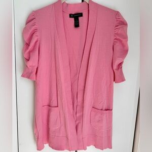 INC International Concepts Pink Cardigan sweater Sz small